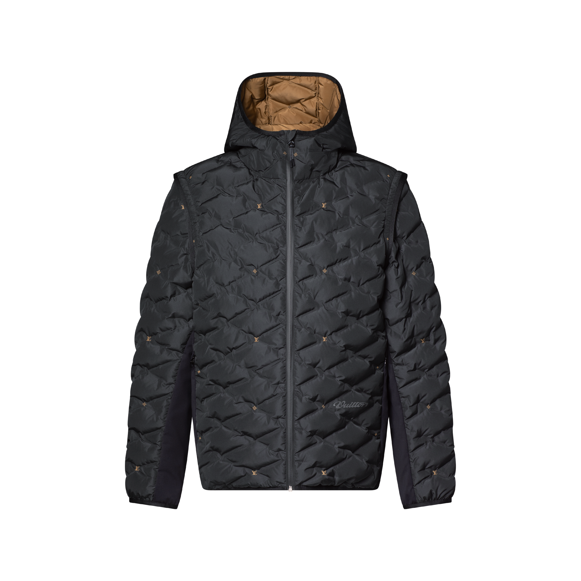 ルイヴィトンキルティング中綿ジャケット46シルバー ルイヴィトンキルティング中綿ジャケット46シルバー コンバーチブル